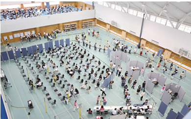 新型コロナワクチン大規模接種会場の運営