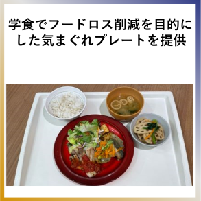 SDG12  学食でフードロス削減を目的にした気まぐれプレートを提供