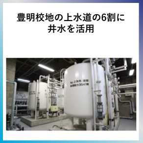 SDG6  豊明校地の上水道の６割に井水を活用